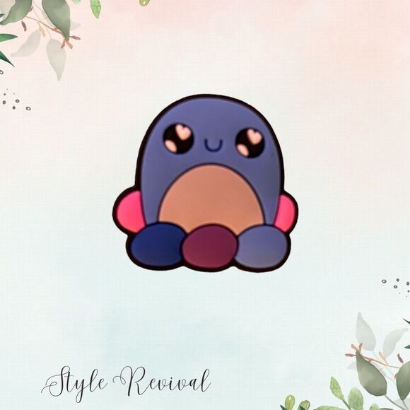 5/$10 Jibbitz Squishmallow Blue / Purple with Heart Eyes 😍 Croc Shoe Charms - Picture 3 of 3